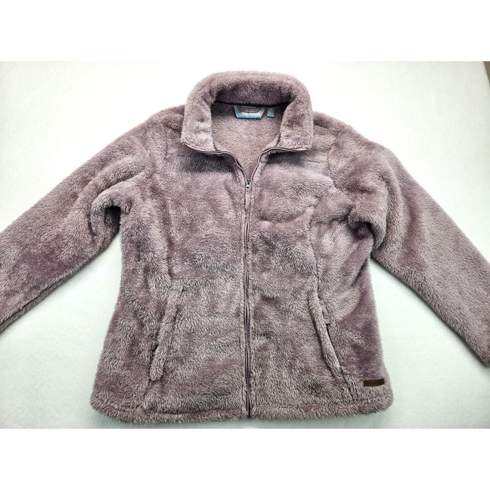 Free Country Womens XL Purple Butter Pile Fleece Full Zip Jacket Soft Warm Cozy